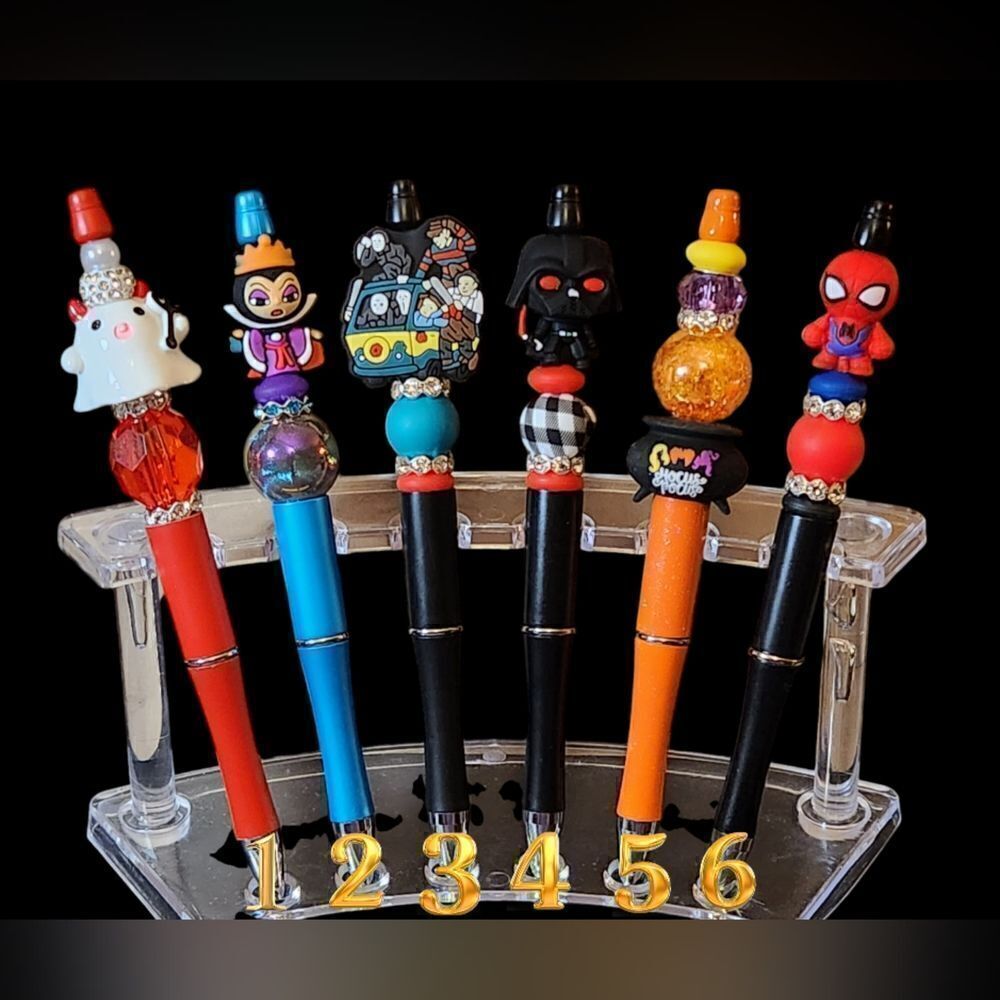 New! Custom Made Beautiful Assorted One of a Kind Beaded Pen w/Free In…